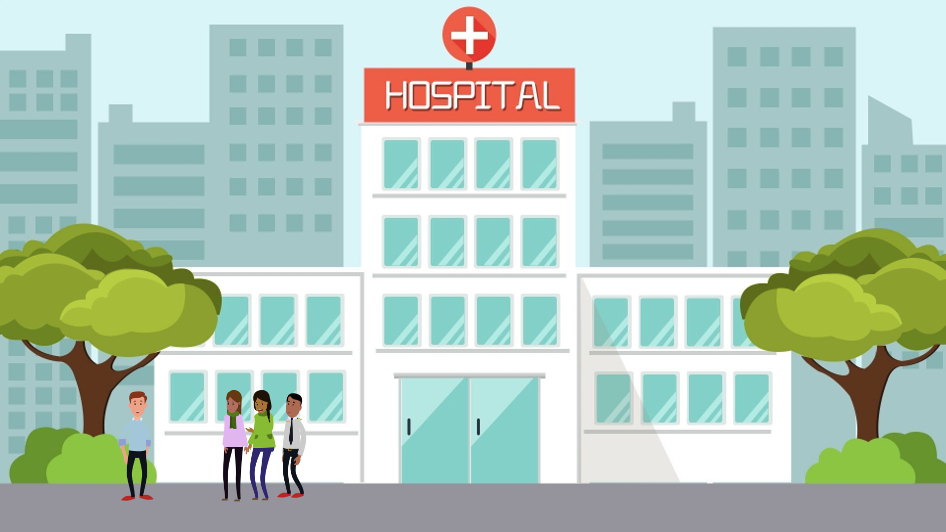 CS A Unit 5 illustration of a hospital