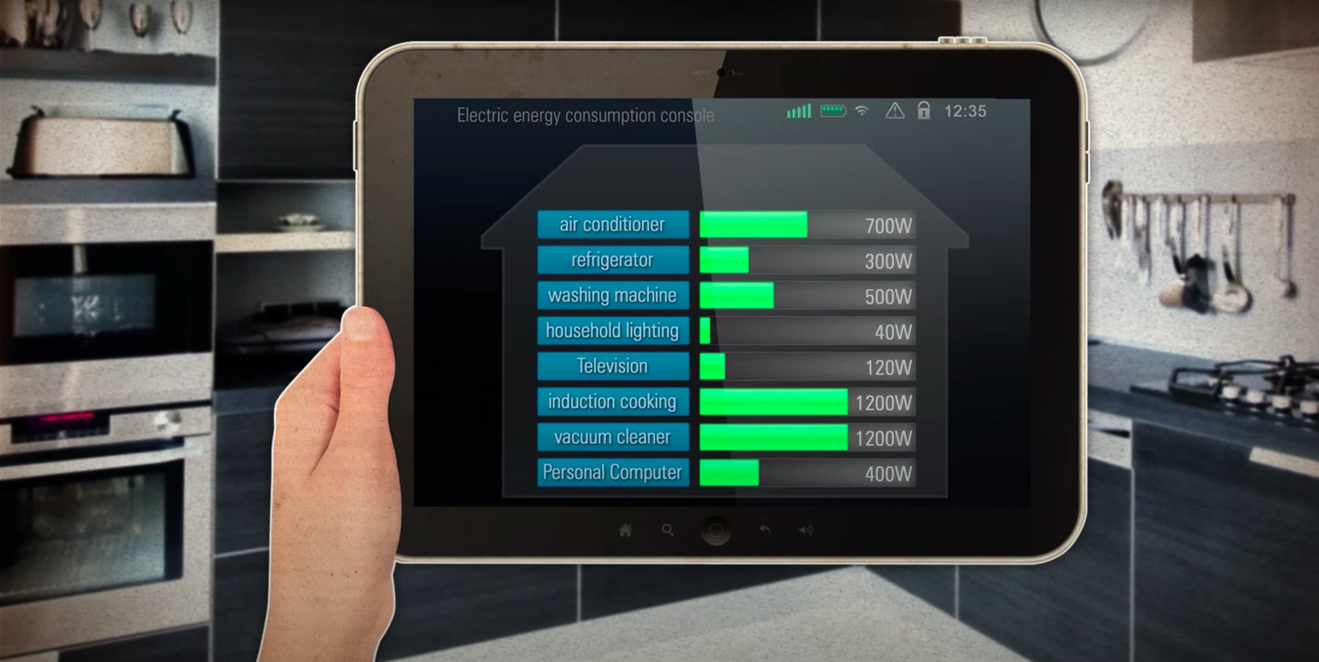 An illustration of a bar graph on a tablet