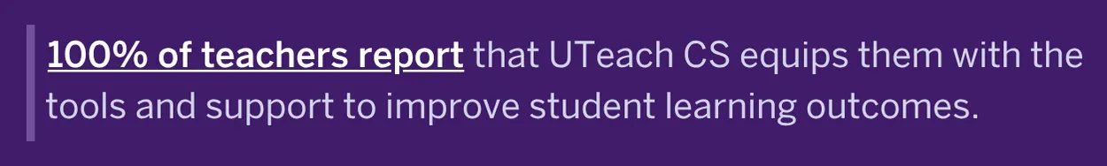 100% of teachers report